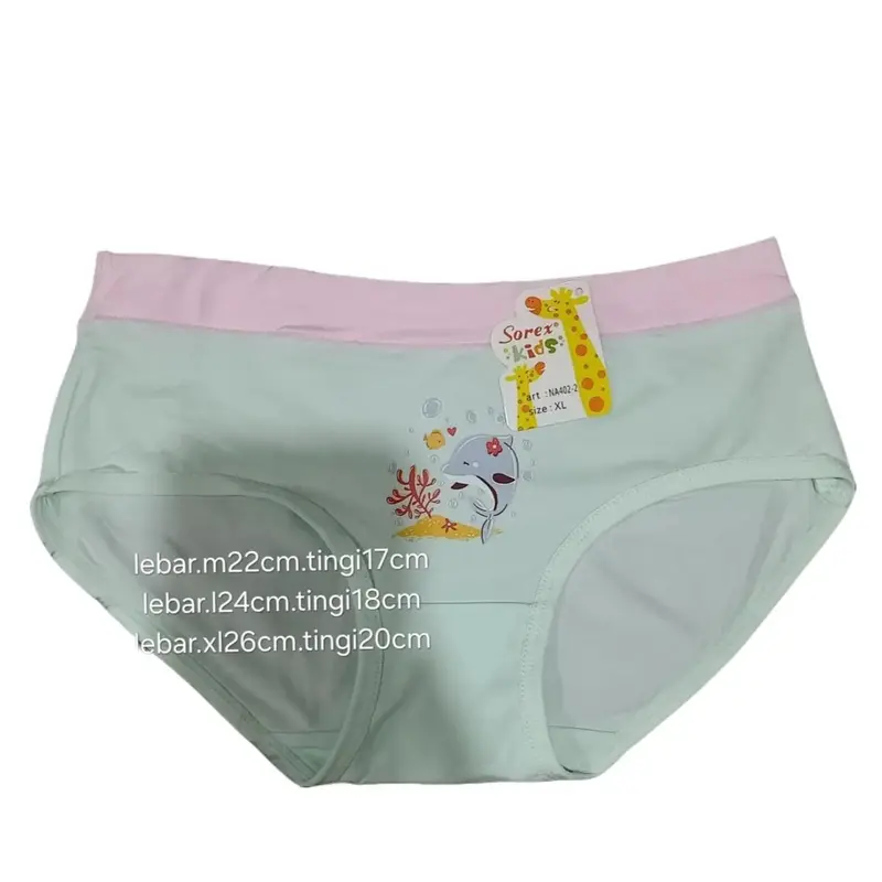 Sorex Kids (3pc, 6pc, 12pc) CD/ Celana Dalam Anak Perempuan Segitiga  NA402-2 SuperSoft Motif Fashion 3