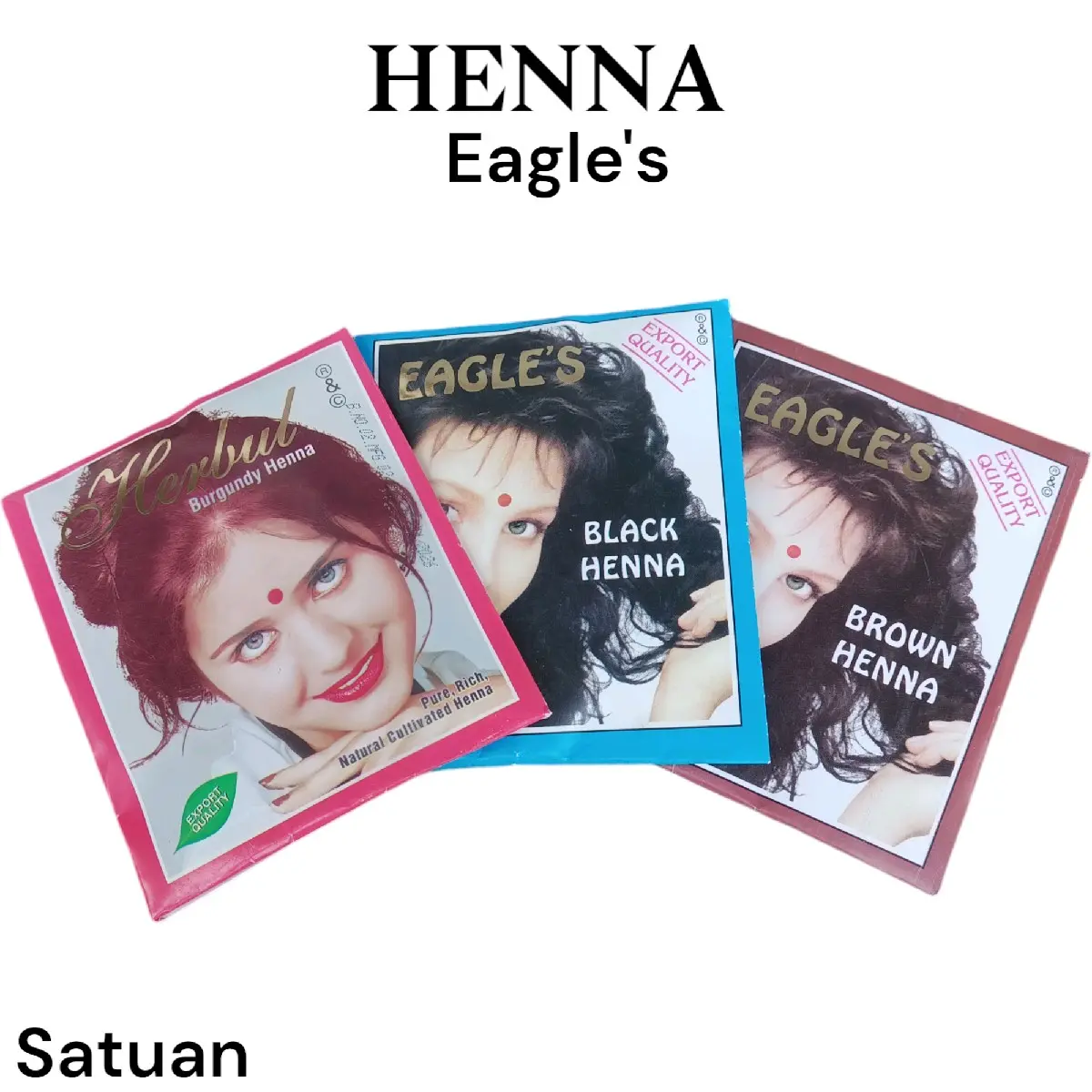 Ecer - Henna Eagles Semir Rambut Pewarna Rambut Burgundy -1pcs