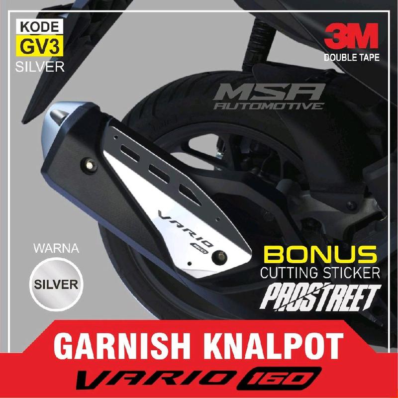 GARNISH KNALPOT VARIO ALL NEW 160 , COVER TUTUP KNALPOT VARIO 160 , MUFFLER COVER VARIO 5