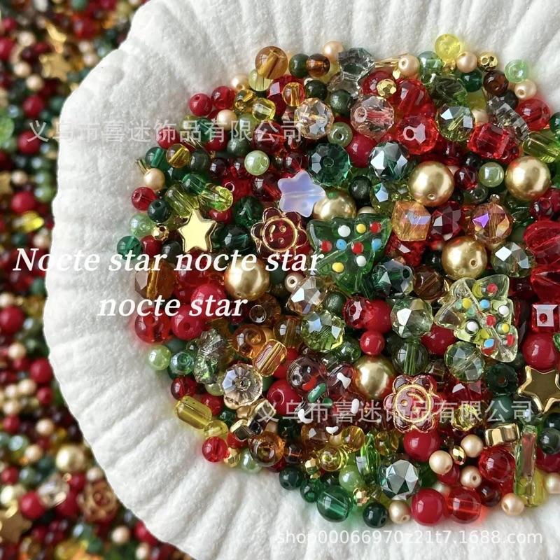 GIẢM SÂU NHẤT ĐÓN NOEL Túi mù noel pha lê tone giáng sinh hạt đá ngọc trai hạt vẽ giáng sinh charm phủ uv cao cấp phụ kiện làm dây điện thoại vòng tay vòng cổ