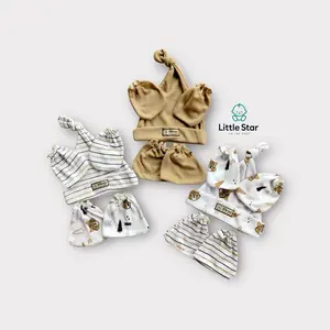 3pcs topi+3pasang sartaki bayi newborn ihsan baby