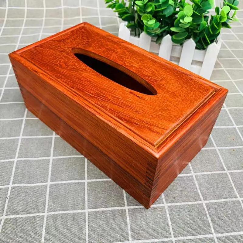 Handmade mahogany home storage box Tissue box21
