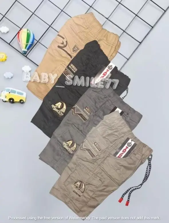 Celana Cargo Katun Pendek Anak Laki-laki Model Terbaru Usia 1-12 Tahun - Fashion Anak