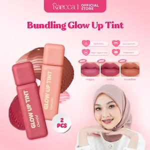 Bundling Raecca Glow Up Tint - Liptint Pigmented Cover Bibir Two Toned dan Bibir Gelap Longlasting