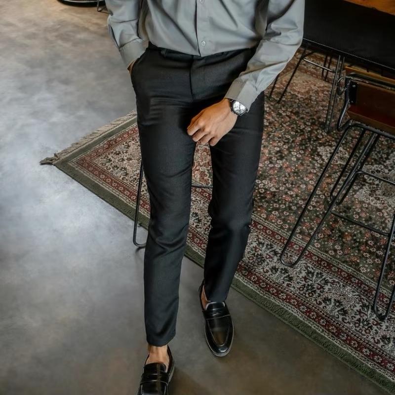 Celana Kantor Formal Slimfit Pria Panjang Kerja Dewasa Casual Hitam Chino Abu Muda Kain Navy 3