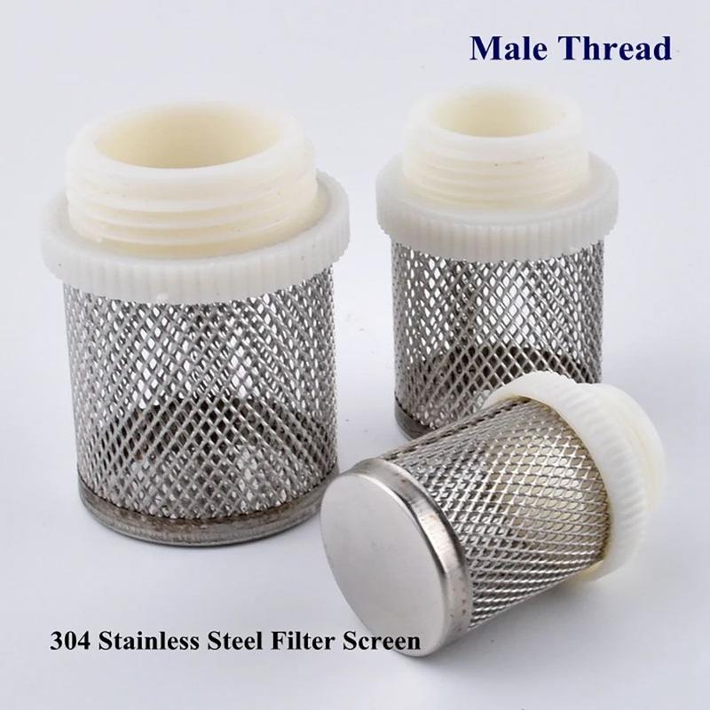 Bộ lọc ống sạch nước, 1 mảnh, vật liệu sạch 304, bộ lọc màn hình lưới, thích hợp cho ống nối 1 / 2 ", 3/4" và 1 ", bộ lọc lưới Percolator khớp, thích hợp cho thủy lợi siêu nhỏ, bể cá thủy sinh 6