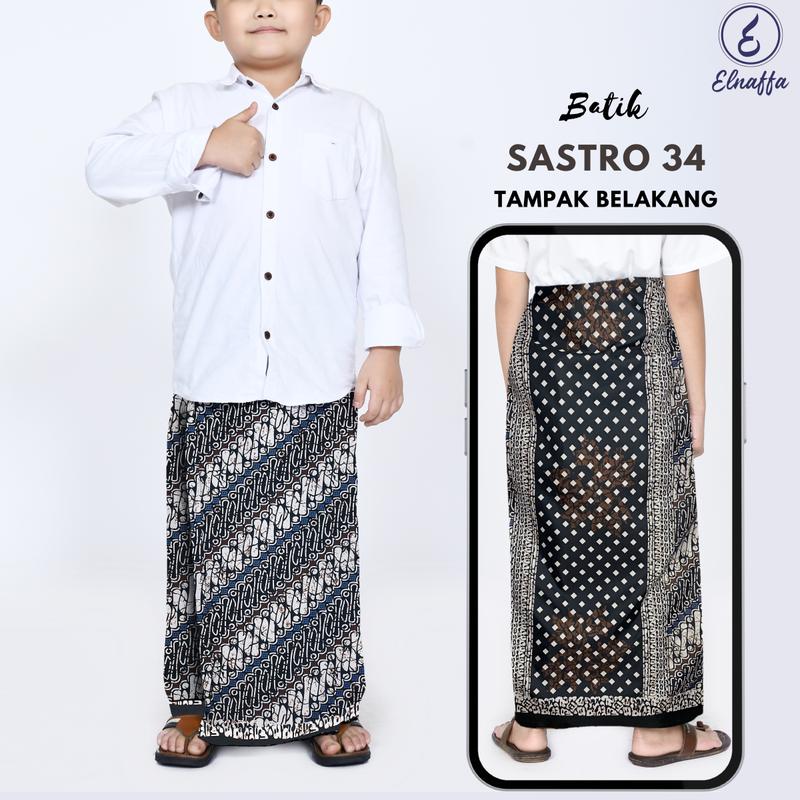 Elnaffa-Sarung Instan Anak Usia 2-8 Tahun, Sarung Anak Motif Batik GUS IQDAM 4