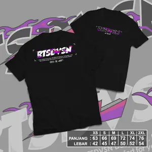 RTSDVSN T-shirt 245 | Lengan Pendek Motif Bolt Flame kaos distro pria wanita hitam unisex
