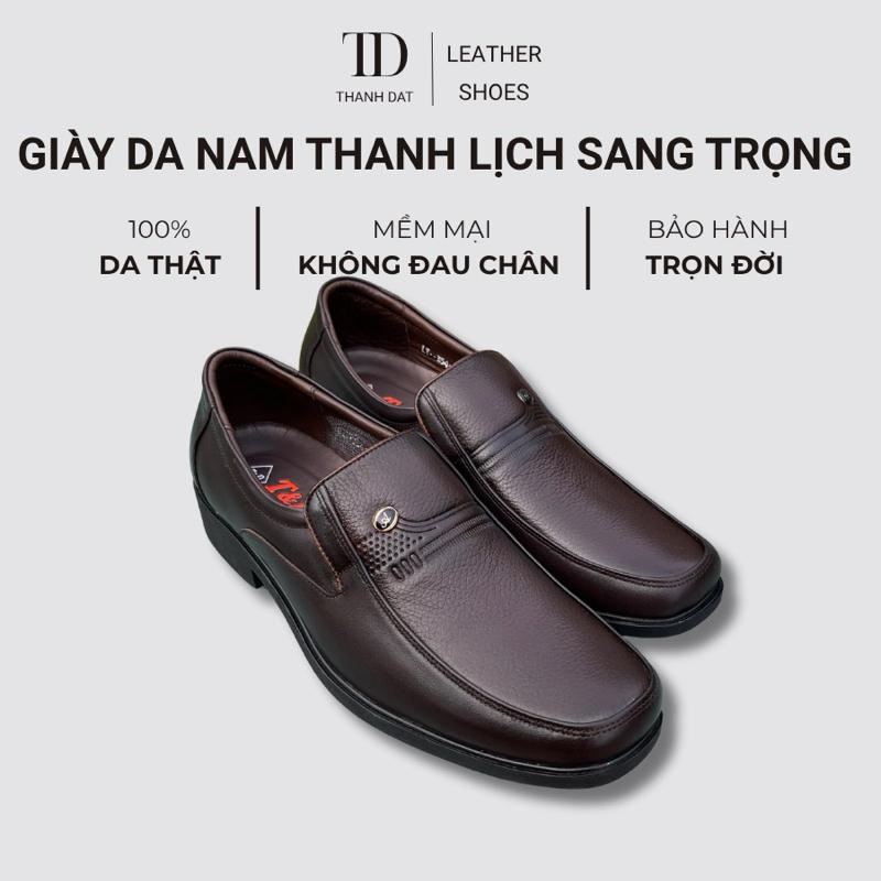  Giày tây nam trung niên da bò Đế Cao Su Êm Chân – Đi Làm – Công Sở – Trung Niên Lịch Lãm Không Gò Bó 
