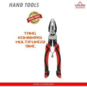 YUKIDO TANG POTONG KOMBINASI LANCIP 9 / PERALATAN PERKAKAS TANGAN MULTIFUNGSI ANTI SLIP ANTI KARAT / ALAT BANTU POTONG JEPIT PEMBUKA KULIT KABEL FIBER KAWAT PENAHAN MELURUSKAN / WIRE CUTTING PLIERS SERBAGUNA TERMURAH BEST SELLER