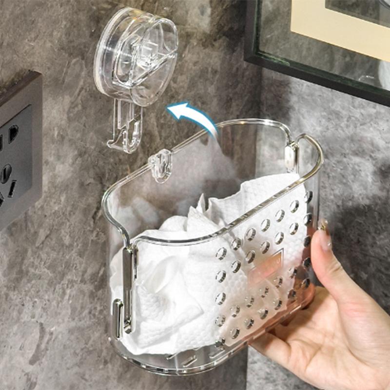 Product Introduction of Suction Cup Bathroom Shelf Organizer Toothbrush Holder Shelf Rack No Drilling Wall-Mounted Storage Strong Holder 13