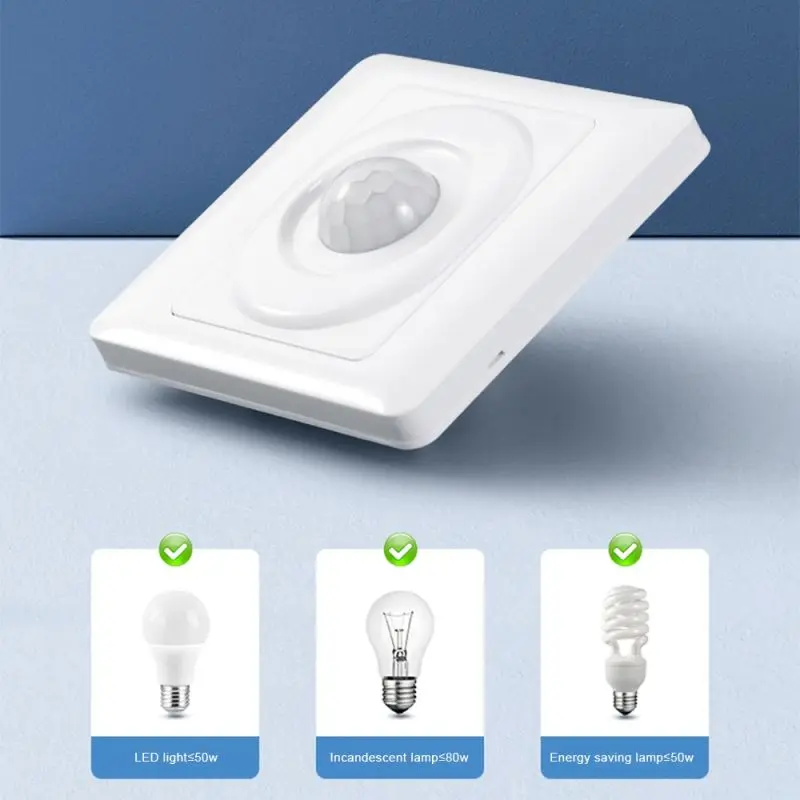 200W PIR Sensor Gerak PIR Switch Otomatis Motion Detector Motion Detector Plafon 5