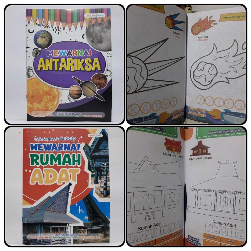 Aneka Buku Mewarnai Ukuran Besar A4 (27,5 × 20,5 cm) - LM 2