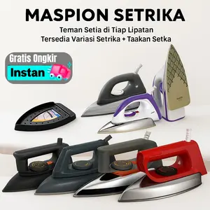 [AFF5] Maspion Setrika Listrik Serbaguna EX-1010 EX-1000 HA-110 HA-140 HA-380 350W Hemat Energi & Praktis Dengan Tatakan Tahan Panas Cocok Untuk Semua Merk Anti Bakar