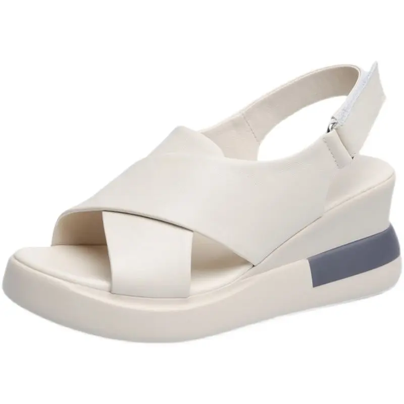 LURAD Sandal Sepatu Cewek Sandal Tali Gesper Sandal Wanita Beige Sandal Sepatu Nyaman Dipakai Sandal Street Style Wanita BL363
