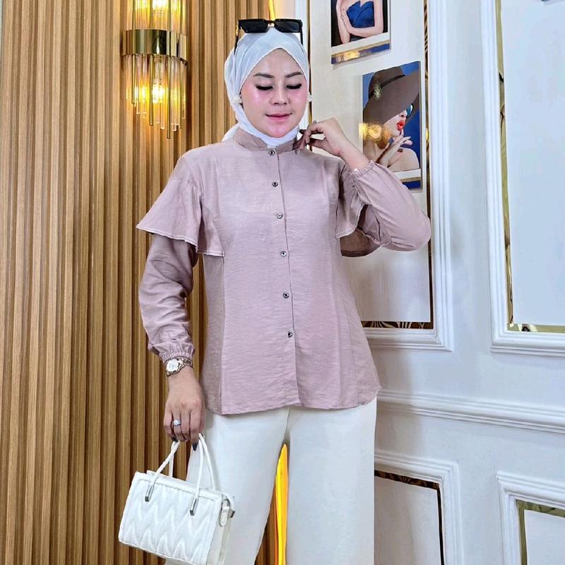 AA - Kemeja NAGITA / Atasan Wanita / kemeja pololinen / atasan pololinen Casual / Nagita Shirt 1