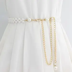 Belt Rantai mutiara / belt dress mutiara / Belt mutiara wanita Elegan