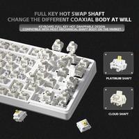 Gambar FURYCUBE K99 / K-99 PRO Wireless Mechanical Gaming Keyboard Gasket Struktur 5Pin Hotswappable RGB Backlight - Contour White, Platinum Switch dari TokoTeknoPro Kota Administrasi Jakarta Utara 4 Tokopedia
