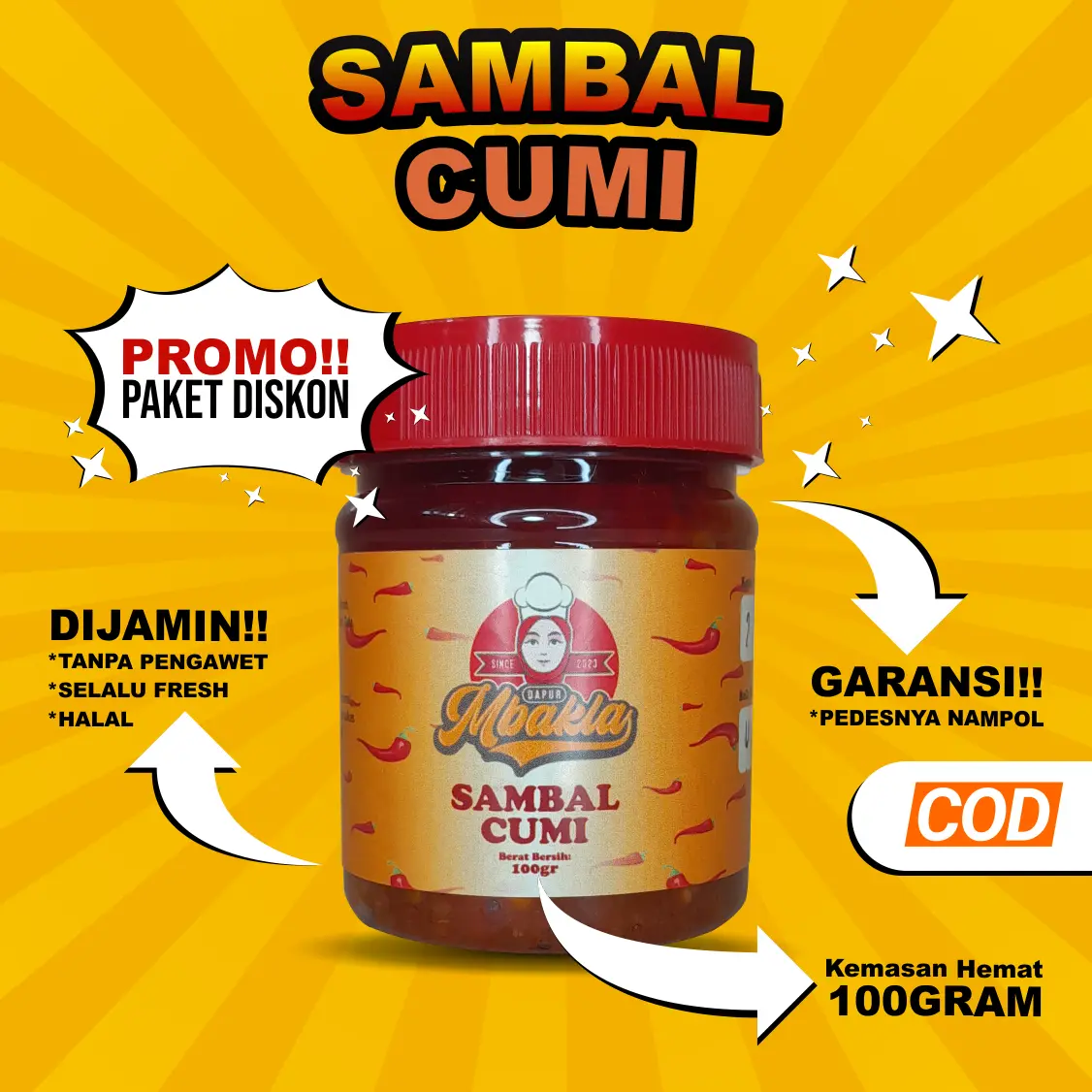 Sambel Cumi Dapur Mbakla 100 gram - Sambal Cumi