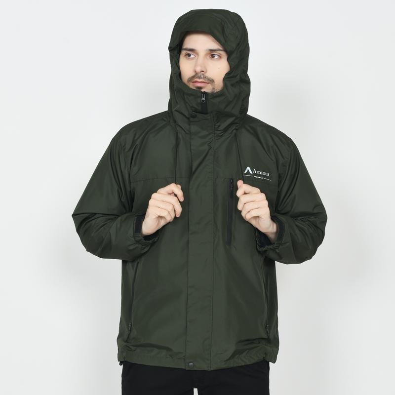 Armous Jaket Parasut Winbreaker Gorpcore Pria Full Face Outdoor Gunung Waterproof 8