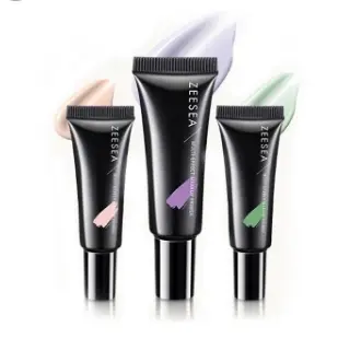 ZEESEA-Makeup Primer with 3 Colors Lightweight and Flawless Natural Makeup Primer Pore Blurring Color Corrector Long Lasting Moisturizing Brightening Cream Cosmetic Foundation Oil Nourishing Setting Smooth Storage Moisture Moisturizer Moisturize Hydrate