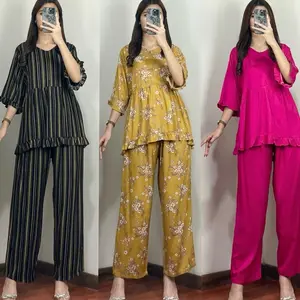 Audi One Set rayon Setelan wanita adem