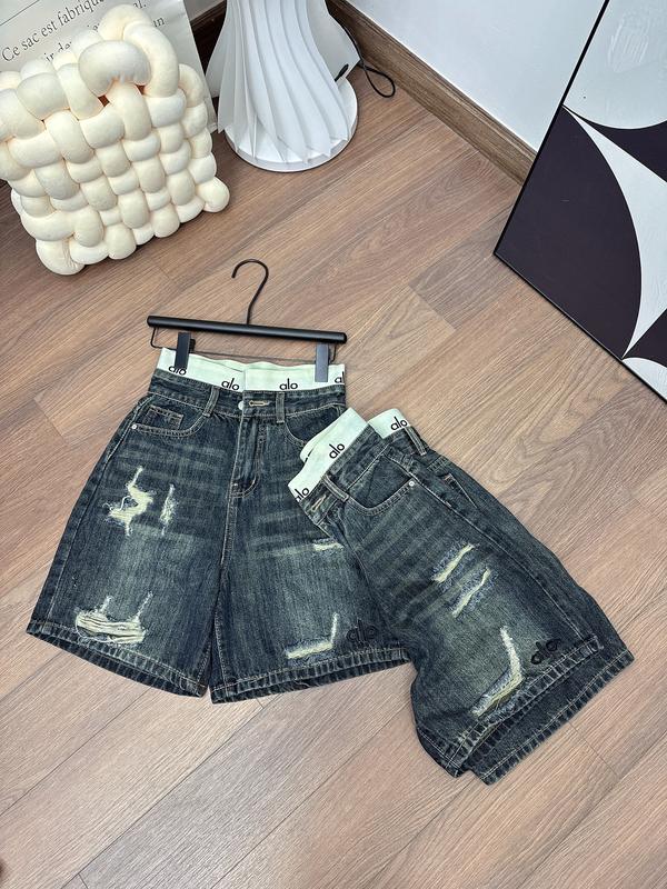 Quần jean ngố (cc) chất mềm không co giãn dài 46cm Pants Nữ Women