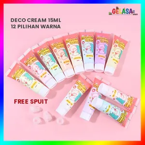 Gelasa Lem Deco Cream DIY Mini size 15ml Resin Clay Gratis Spuit