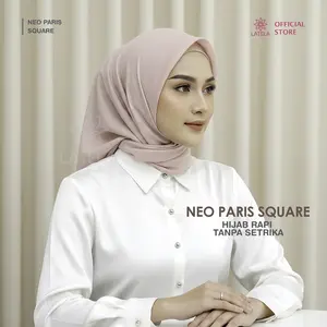 NEO PARIS (Hijab Rapi Tanpa Setrika) Hijab Anti Letoy Lembut Hijab Anti Berbulu Hijab Anti Letoy Hijab Anti Licin Hijab Segi Empat Hijab Nyaman Plain Square Premium Jahit Tepi Latela Hijab Paris Jadul