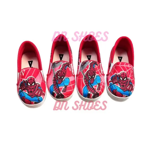 Sepatu Slip On Anak Laki-Laki Karakter Spiderman Merah 4