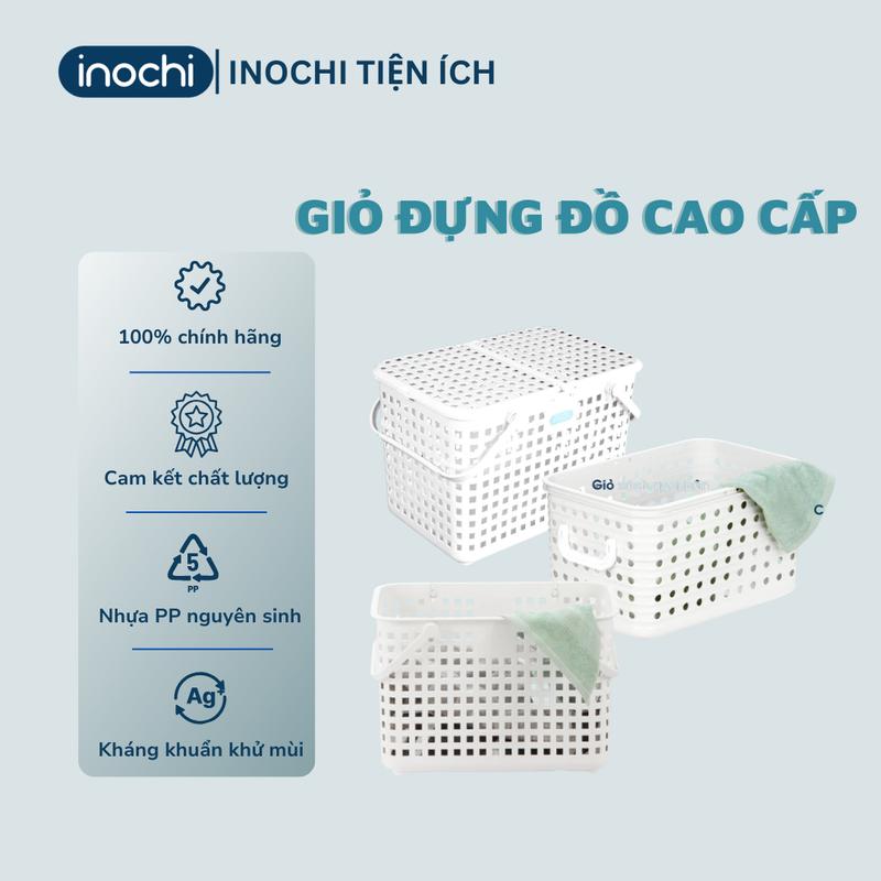 Giỏ đựng đồ đi sinh quai giữa có nắp và không nắp giỏ xách quai bên cao cấp INOCHI