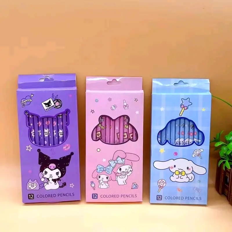 Pensil Warna Karakter Lucu isi 12pcs Stationery