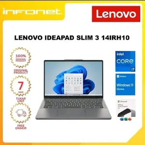 LENOVO IDEAPAD SLIM 3 14IRH10 I7 13620H 2*8GB 512GB INTEGRATED 14" WUXGA IPS W11 OHS LUNA GREY