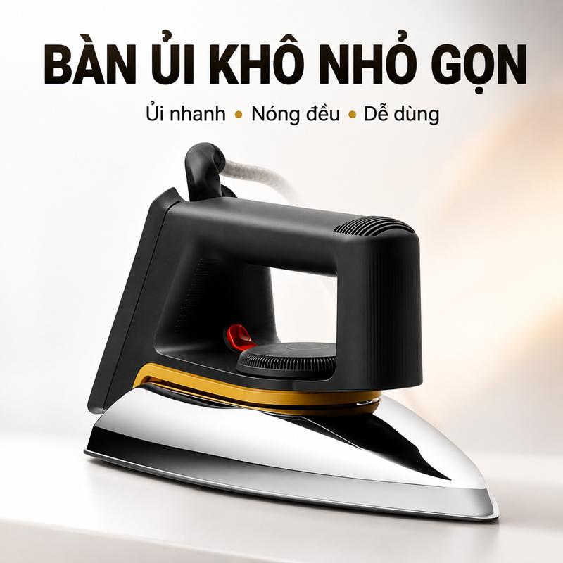 Bàn Ủi Khô Điện Mini Nhỏ Gọn 900W, Bàn Là Quần Áo Cầm Tay Tiện Lợi, Làm Nóng Nhanh, Mặt Đế Trơn Mượt, Tay Cầm Chắc Chắn, Ủi Phẳng Quần Áo Gia Đình, Thiết Kế Hiện Đại, Đồ Gia Dụng Thông Minh Hot Trend TikTok Shop Việt Nam
