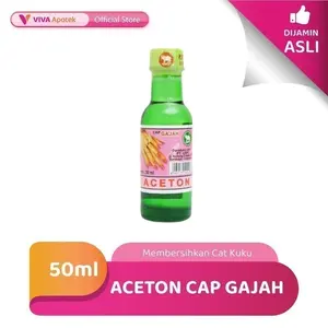 Aceton Cap Gajah untuk Pembersih Cat Kuku - 50ml