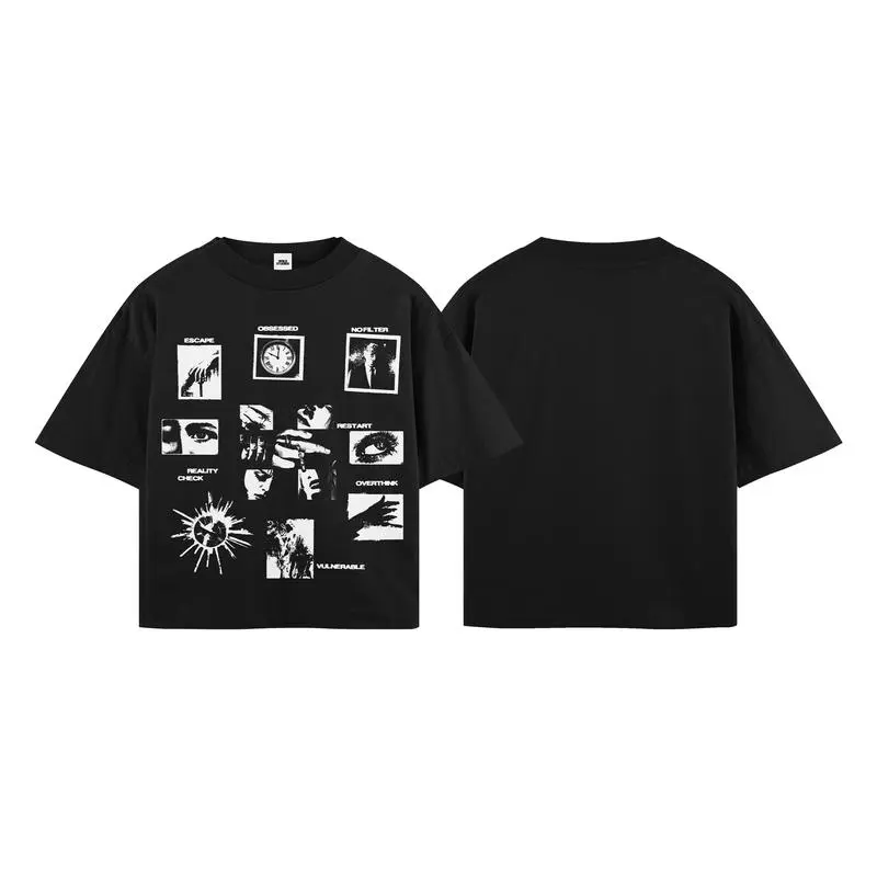 WRLDSTUDIOS_ Boxy Fit Oversized Mindscape Kaos Oversize UnisexCotton Combed 200 - 210 gsm 0