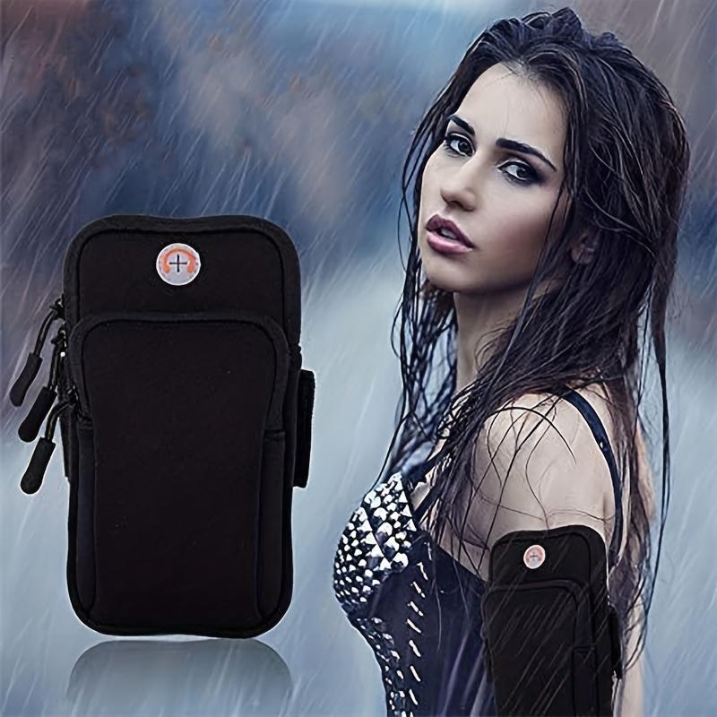 Running Arm Bag, Waterproof Sports Bag, Outdoor Phone Storage Bag for Running, Climbing, Hiking, Unique Headphone Jack Design Bag for Mobile Phones, Headphones, Keys, Cards 5