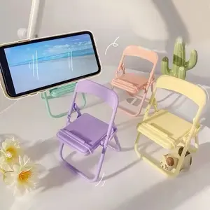 ￼Stand Holder Bentuk Kursi Warna Macaron Dudukan Multifungsi / Phone Holder Hp Untuk Dekorasi Meja / Tatakan Handphone