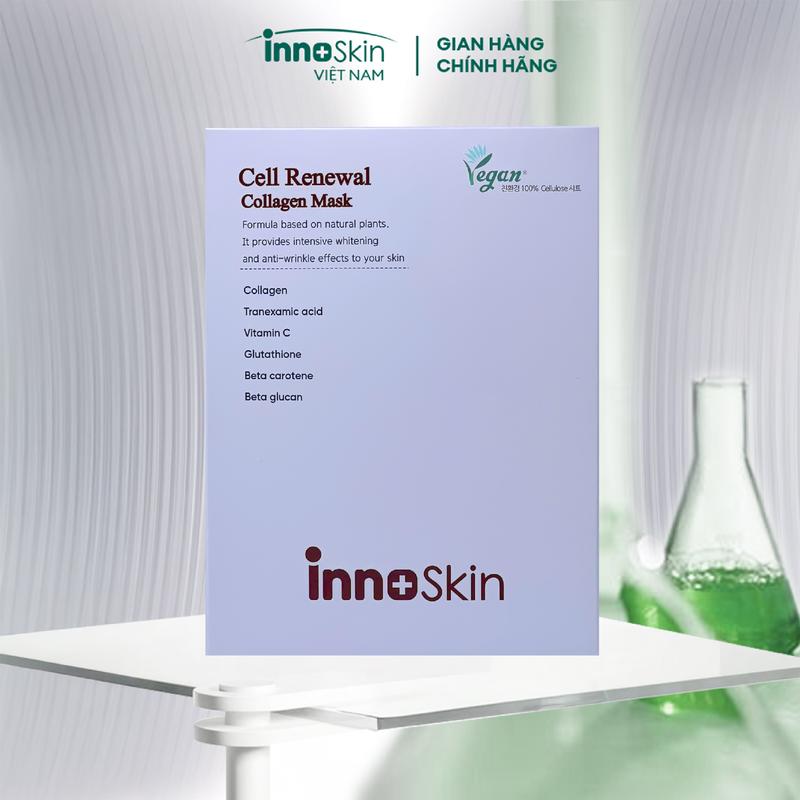   DD   CR   T42 - Full hộp 5 miếng Mặt nạ collagen vegan Innoskin 