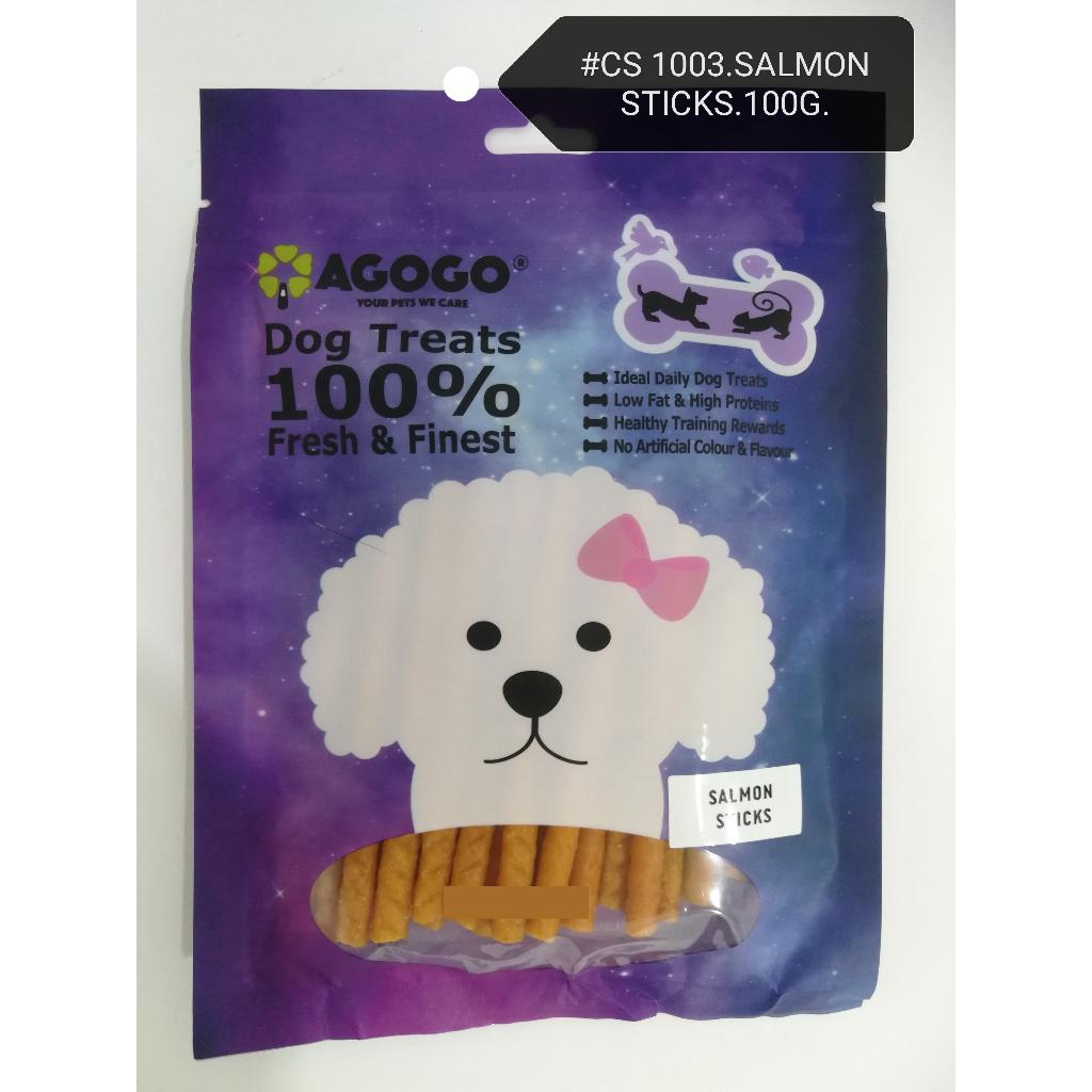 Agogo Dog Treat Salmon Stick 100gram Snack Food Feed [Treats] Ikan Makanan Anjing