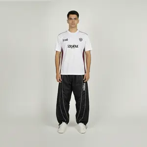 Sogaoul Celana Loose Pants Panjang Pria Wide Leg Linen Strip Dewasa Hitam Casual Basic Fit Baggy Garis Kain Putih Straight Slim Formal