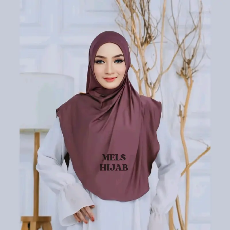 Mels Hijab - Instant Jiso Falerina (Jilbab Simple Non Pad) Kerudung Jersey Super Kekinian 0