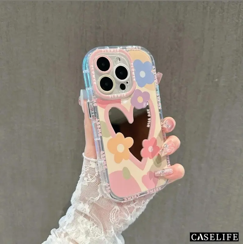 Caselife Mirror 3D Lovely Casing Iphone 11 12 13 14 15 Pro Max Plus Softcase 0