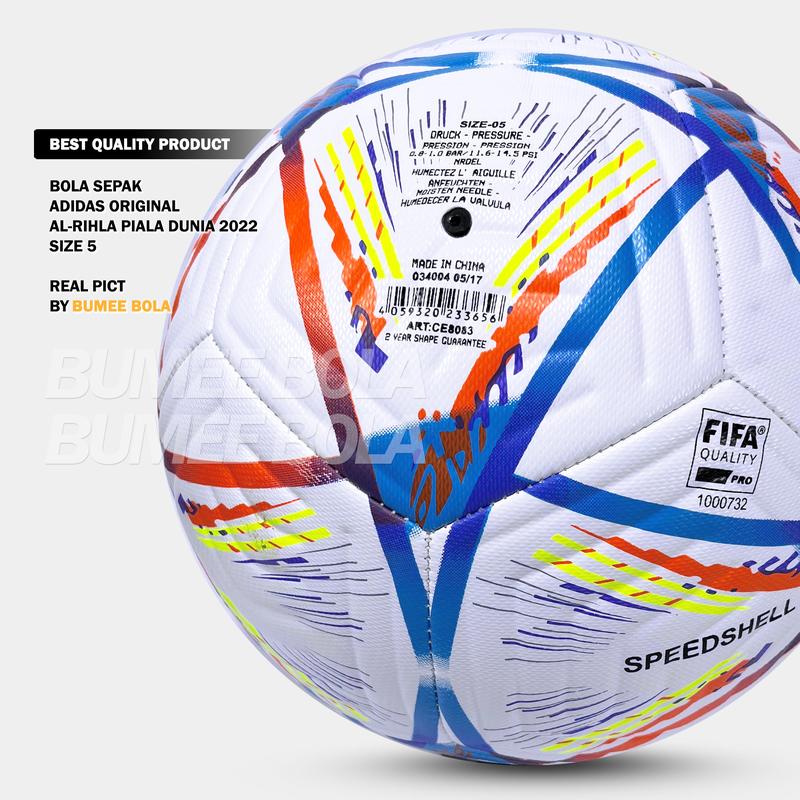 Bola Sepak Size 5 Pildun Al Rihla Piala Dunia 2022 Grade Original Jahit 100% Real Pict | Ball | Outdoor | Pompa 2