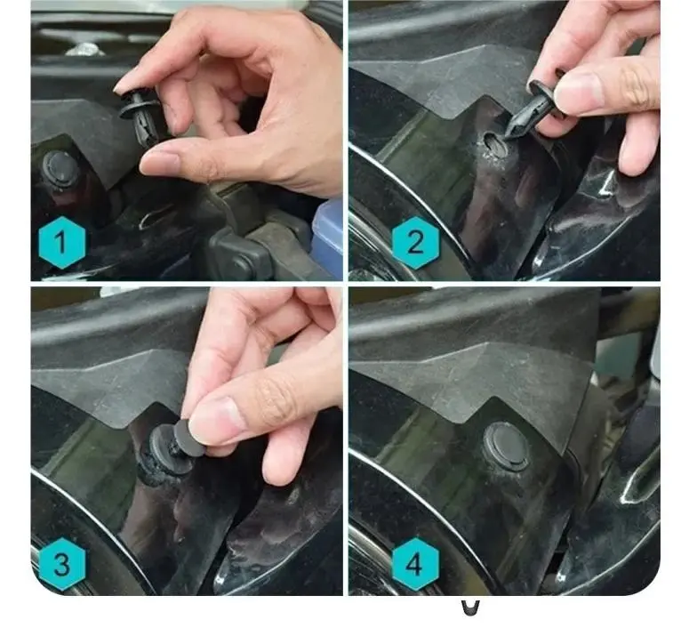 620 PCS Campuran Auto Fastener Kendaraan Bumper Fender Retainer Keling Klip Paku Klip Bumper Mobil Untuk Semua Mobil Universal Plastik Fastener Klip 3