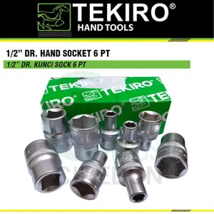 Tekiro Mata Sock 1/2" 6 PT 8-30 MM Kunci Sok Hand Socket 1/2 Inch 6PT Pendek Murah Original