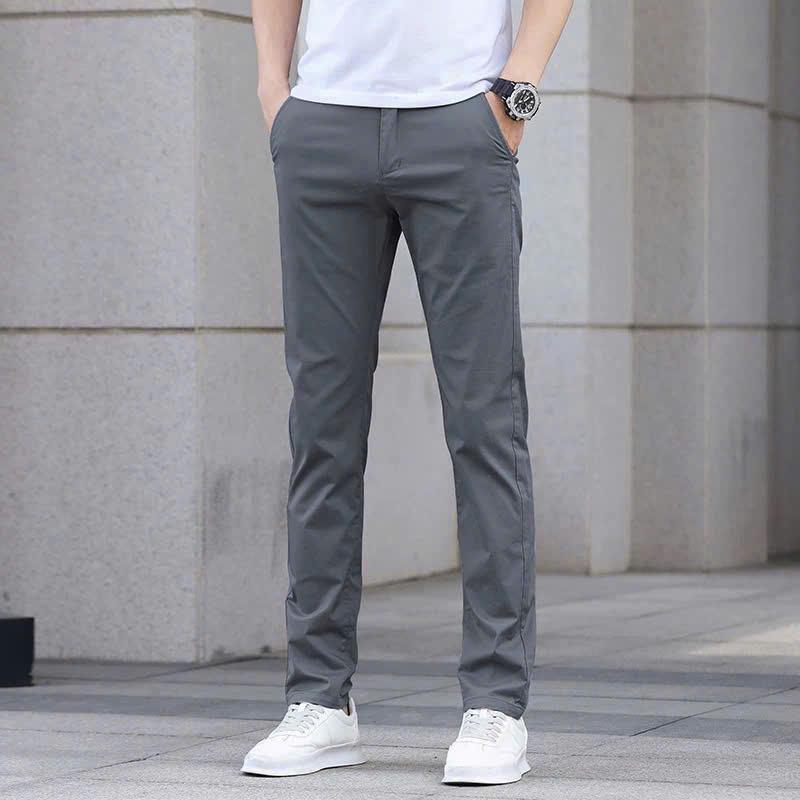 Quần kaki dài nam xám trơn cao cấp Diễm Nhi Store