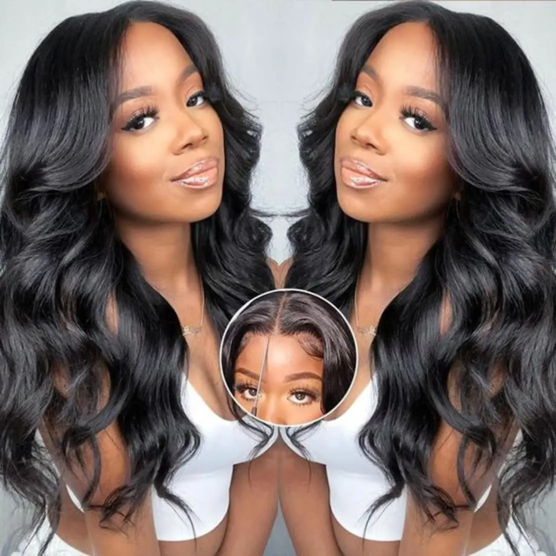 Bling Hair Wear and Go Glueless Wig Human Hair Body Wave 6x4 5x5 Lace Closure Glueless Wig Human Hair Ready To Wear Pre Cut Pre plucked