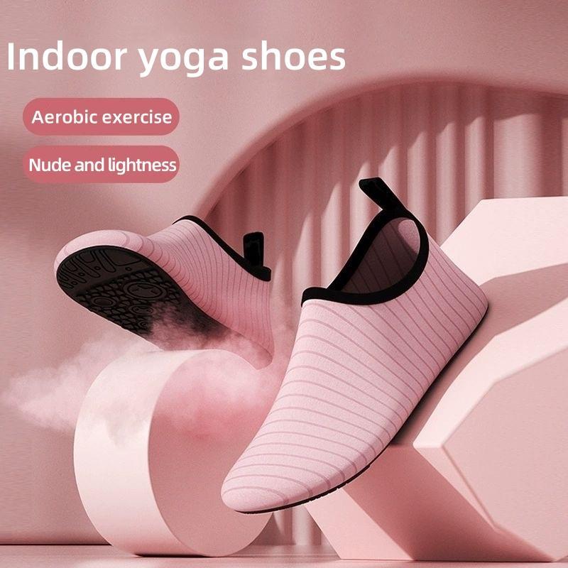 Giày Thể Thao Đế Mềm, Dành Cho Nam Và Nữ, Thích Hợp Cho Thể Thao Trong Nhà Và Ngoài Trời, Chống Trượt Và Chống Mài Mòn, Giày Và Tất Yoga, Thích Hợp Cho Nhảy Dây, Yoga Và Nhảy Dây, Giày Máy Chạy Bộ