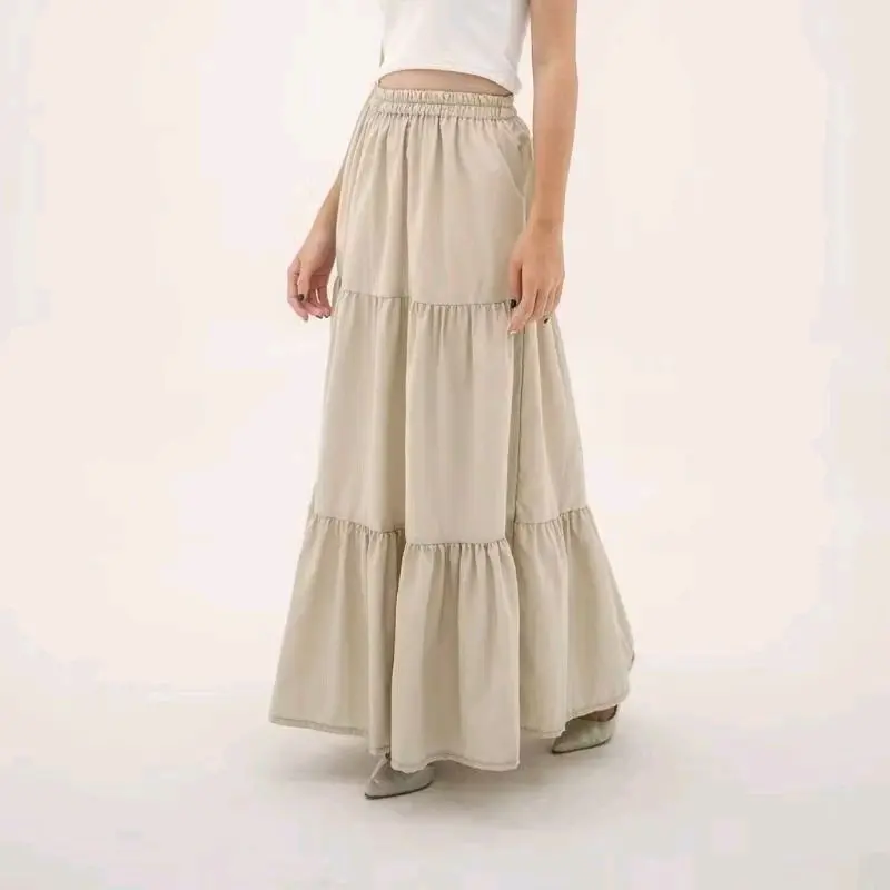 Terbaru! Arzha Skirt / Rok Susun Canda + Kantong / Ruffle skirt / Rok wanita / Rok 3 susun 0